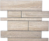 Selbstklebende Holzoptik Mosaikfliese Metall Ziegel Design