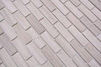 Selbstklebende Marmor Mosaikfliese Weißgrau Brickstone Plättli