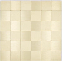 Selbstklebende Metall Mosaikfliese Gold Genf