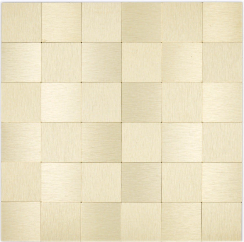 Selbstklebende Metall Mosaikfliese Gold Genf