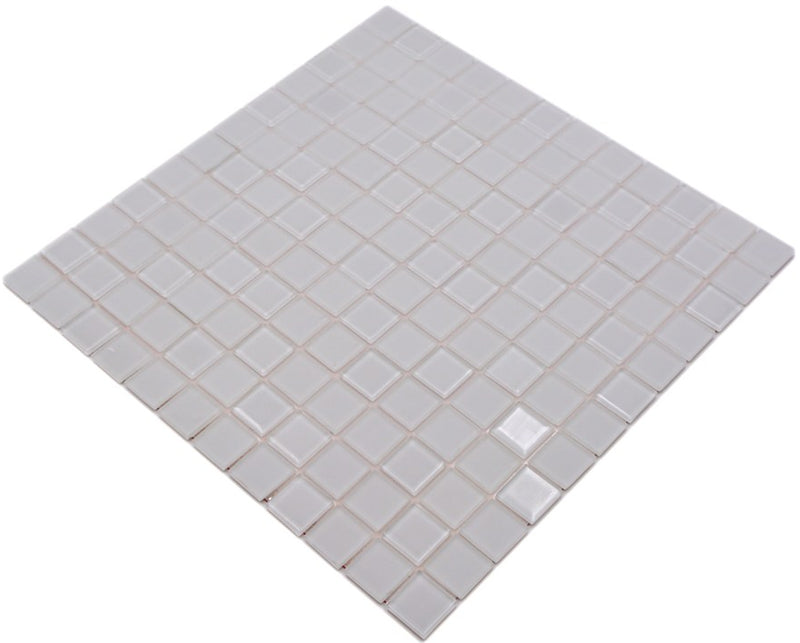 Selbstklebende Mosaikfliese Atlantic Weiss Glänzend