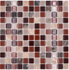 Selbstklebende Mosaikfliese Braun Transluzent Stein 300x300 mm