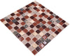 Selbstklebende Mosaikfliese Braun Transluzent Stein 300x300 mm Fliesenaufkleber
