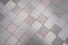 Selbstklebende Mosaikfliese Metalloptik Silber Mix Plättli