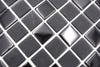 Selbstklebende Mosaikfliese Mitternachts Schwarz Glas Plättli
