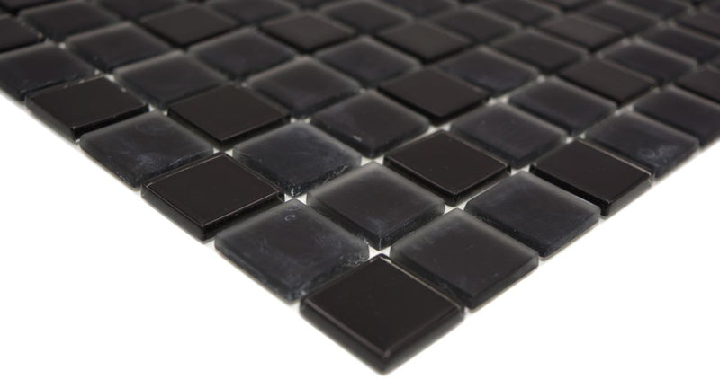 Selbstklebende Mosaikfliese Mitternachts Schwarz Matt