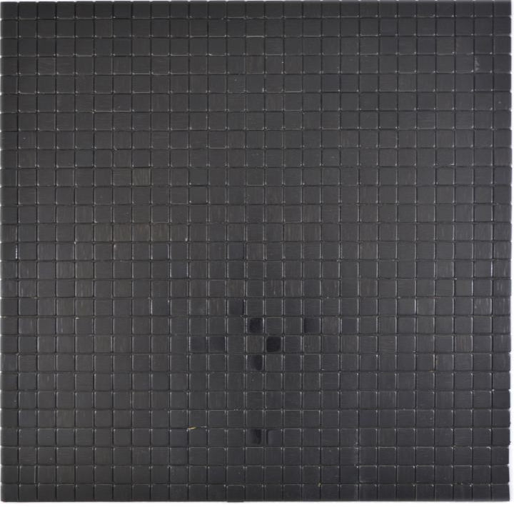 Selbstklebende Mosaikfliese Schwarzer Stein Matt
