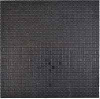 Selbstklebende Mosaikfliese Schwarzer Stein Matt