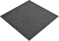 Selbstklebende Mosaikfliese Schwarzer Stein Matt Metall Plättli