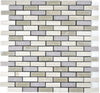Selbstklebende Mosaikfliese Ziegel Grau Brick