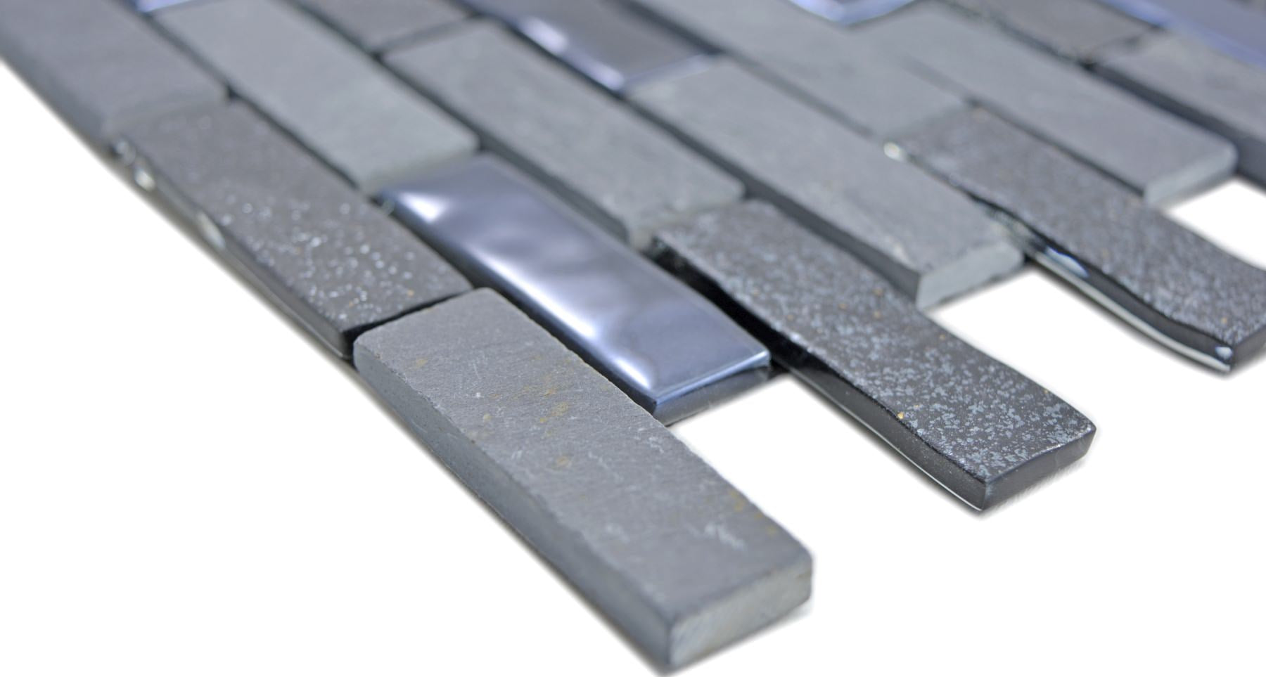 Selbstklebende Mosaikfliese Ziegel Schwarz Brick Bad und Küche