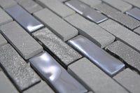 Selbstklebende Mosaikfliese Ziegel Schwarz Brick Plättli Wohnraum