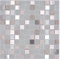 Selbstklebendes Mosaik Silber Mix 
