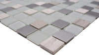 Selbstklebendes Mosaik Silber Mix Metall