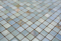 Seychellen Blau Keramik Mosaikfliese Marmor Optik