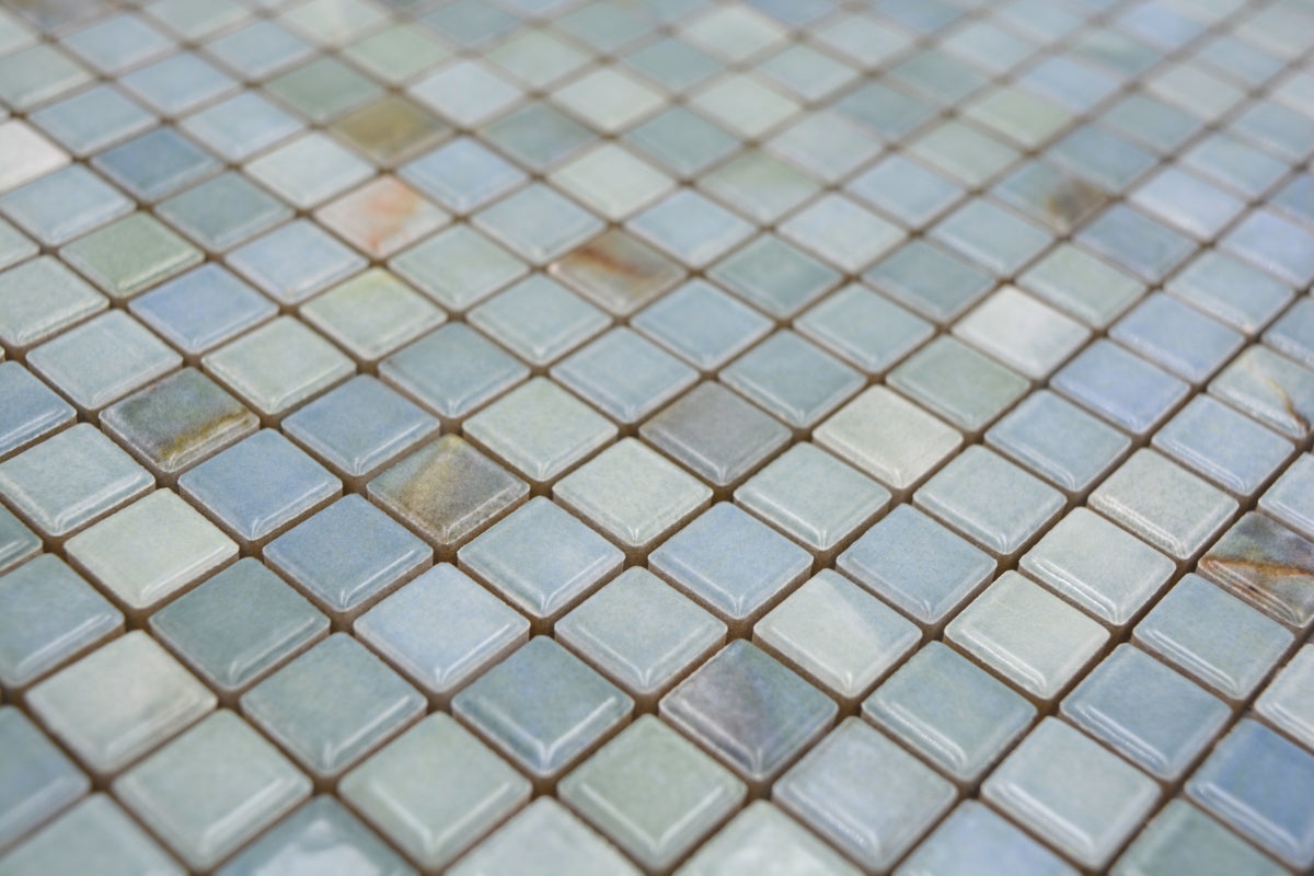 Seychellen Blau Keramik Mosaikfliese Marmor Optik