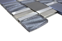 Silber Blau Transluzent Mix Mosaikfliesen Crystal Mix 