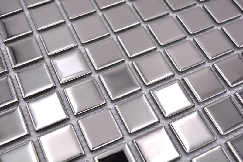 Silber Glas Mosaik Fliese