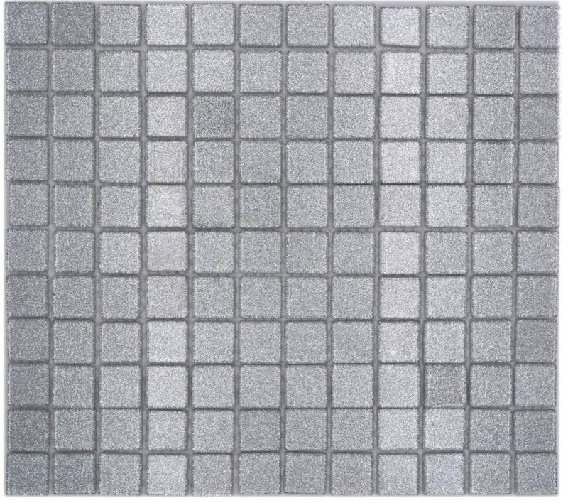 Silber Glitzer Glasmosaik Fliese