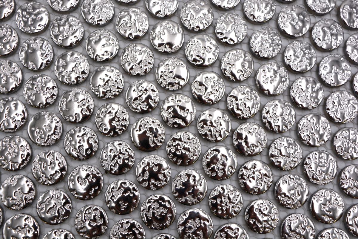 Silber Knopf Keramik Mosaikfliesen