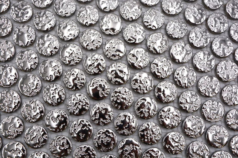 Silber Knopf Keramik Mosaikfliesen