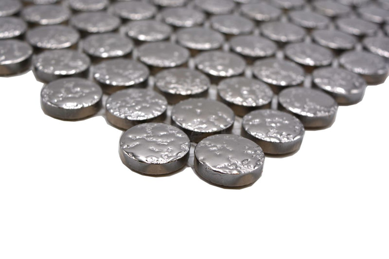 Silber Knopf Keramik Mosaikfliesen Plättli