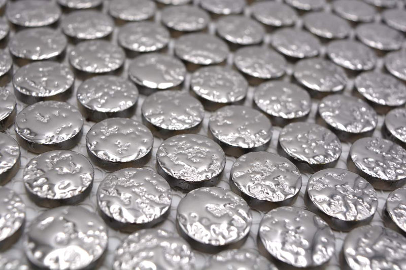 Silber Knopf Keramik Mosaikfliesen Plättli