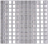 Silber Metal Look Glasmosaik Fliese
