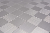 Silber Metall Mosaik Fliese