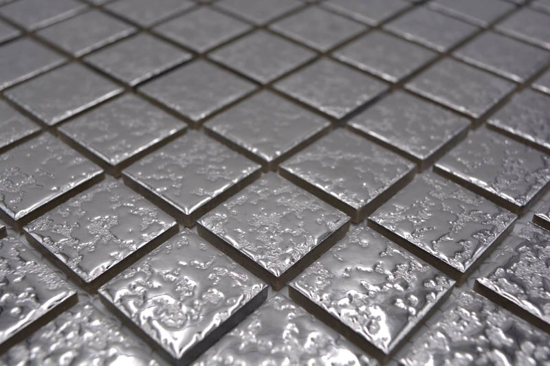 Silber Keramik Mosaikfliese Plättli