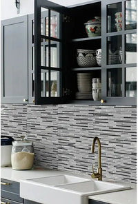 Silber Schwarz Metall Kit Kat Mosaikfliese - Wand Fliese