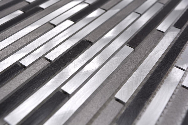 Silber Schwarz Metall Kit Kat Mosaikfliese - Wand Fliesen Schweiz