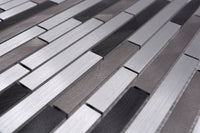 Silber Schwarz Metall Mosaikfliese - Schweiz Online Plättli Kaufen