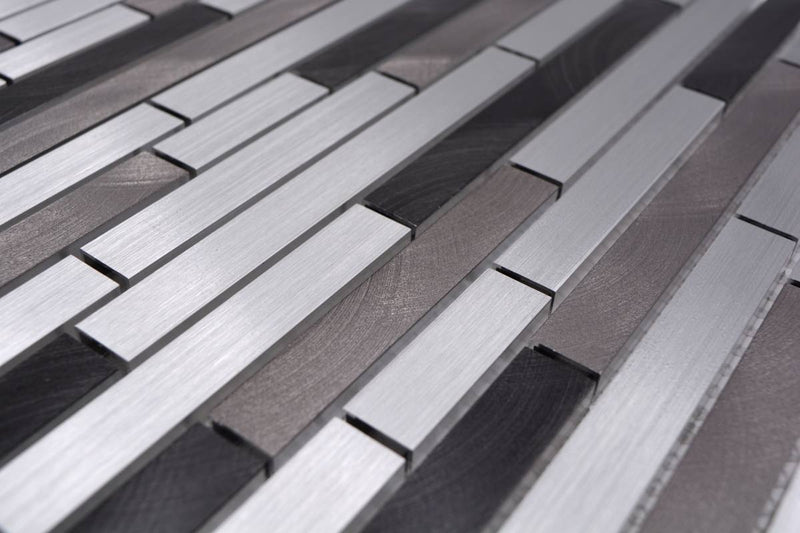 Silber Schwarz Metall Mosaikfliese - Schweiz Online Plättli Kaufen