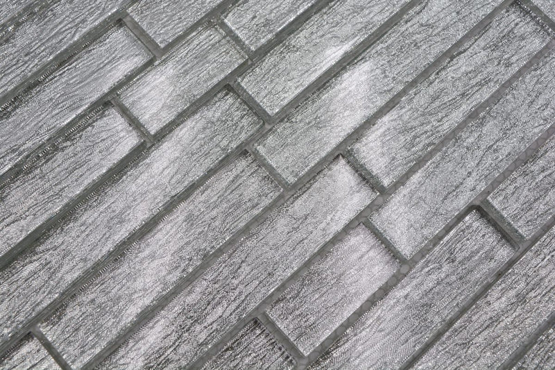 Silber Stab Mosaik Fliese