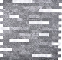 Silber Stein Mix Selbstklebende Mosaikfliese