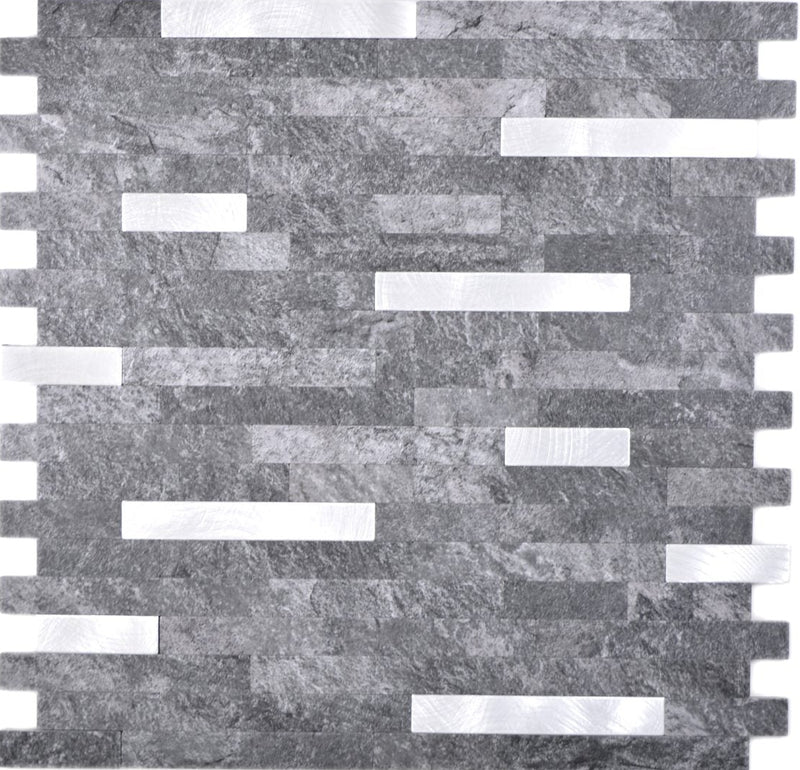 Silber Stein Mix Selbstklebende Mosaikfliese