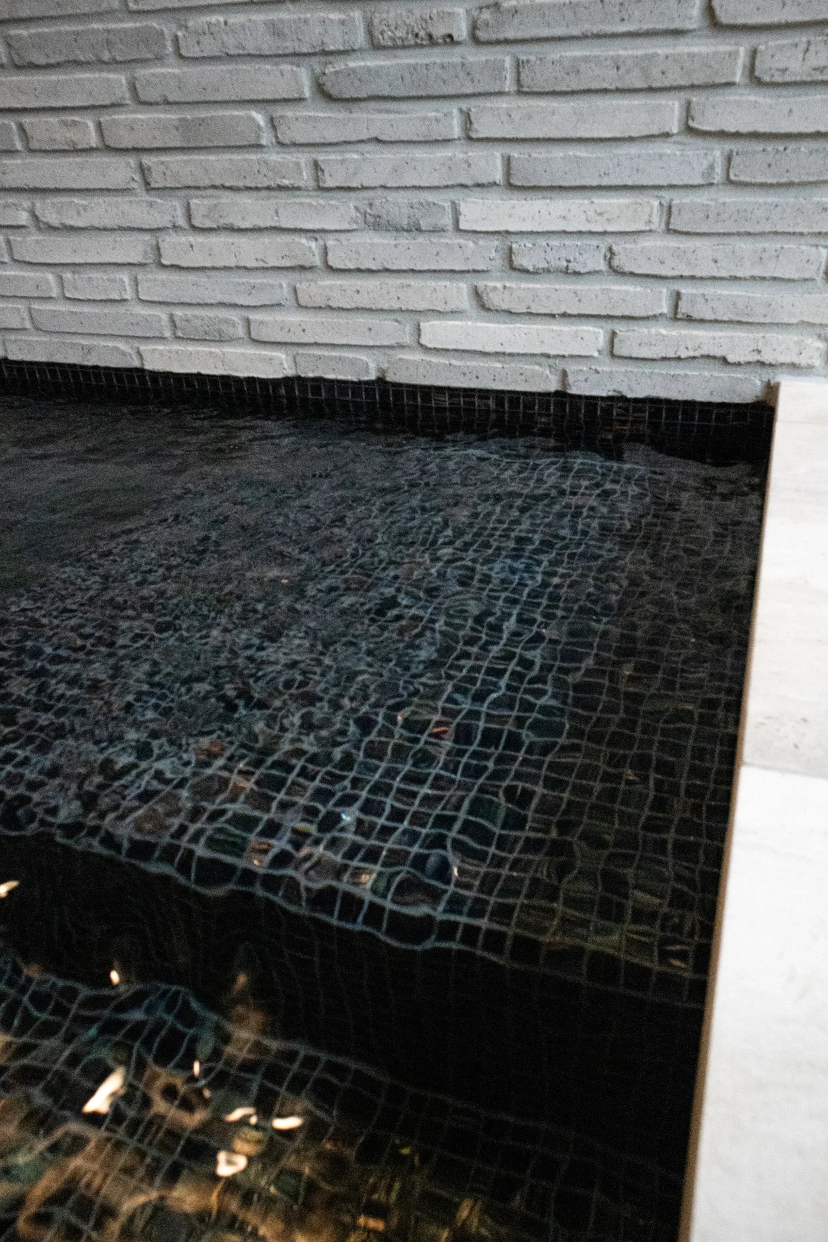 Spa & Schwimmbad Blau Gold Ader Quadrat Glas Mosaik Fliese