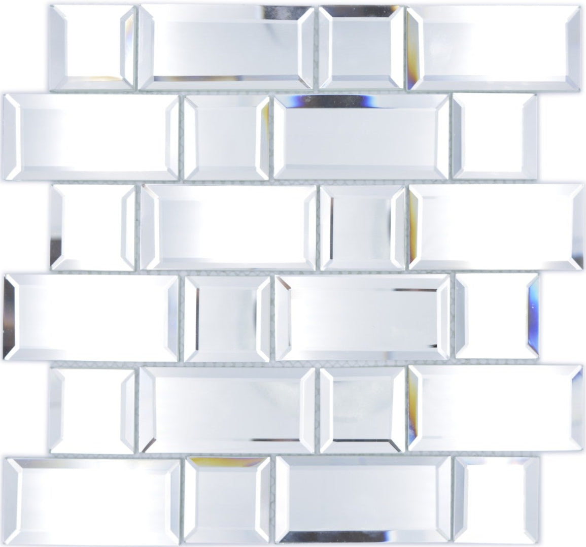 Spiegel Glas Mix Mosaikfliese 298 x 298 mm