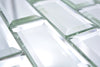 Spiegel Glas Mosaikfliese 298 x 298 mm 3D Ziegel