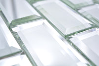 Spiegel Glas Mosaikfliese 298 x 298 mm 3D Ziegel