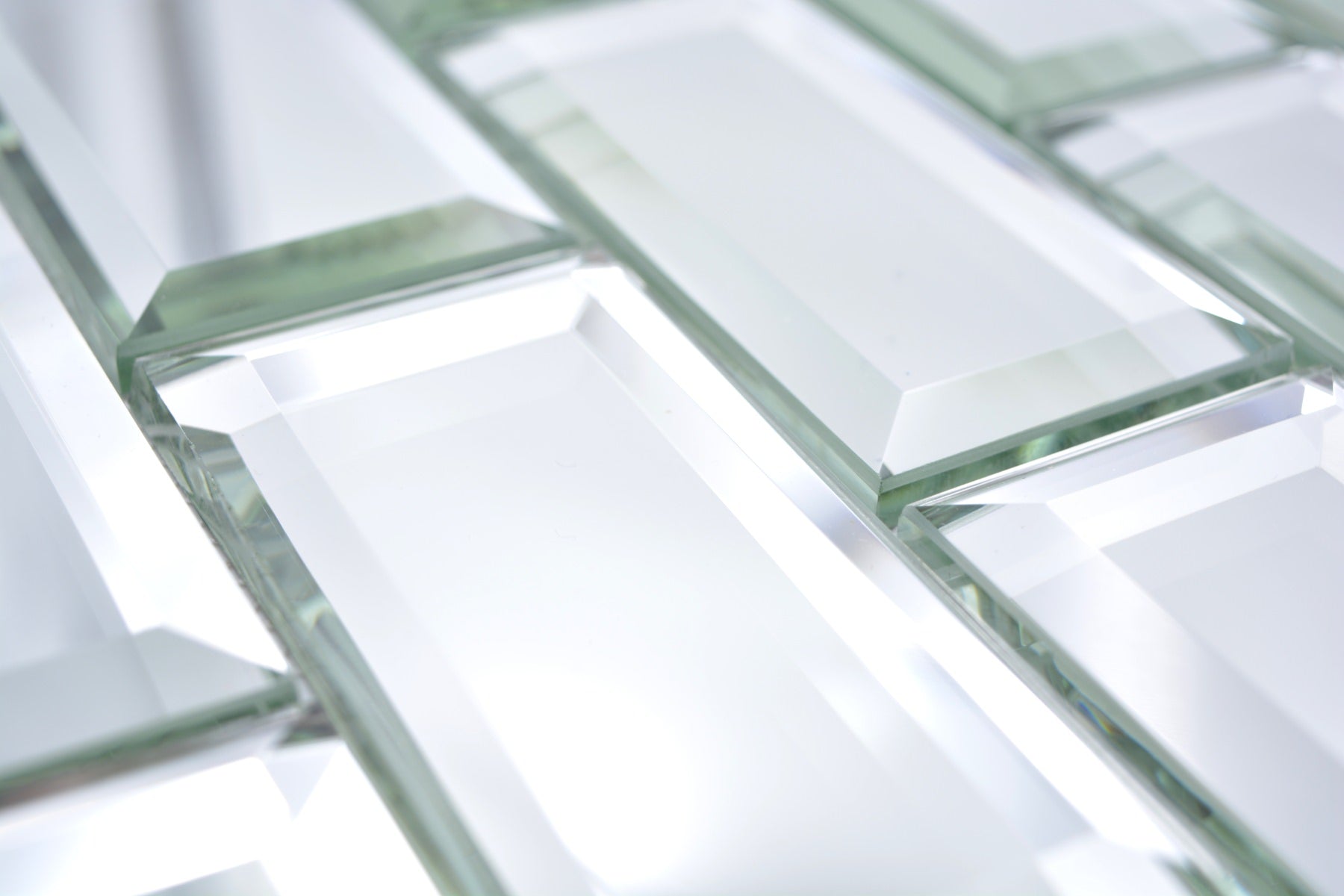 Spiegel Glas Mosaikfliese 298 x 298 mm 3D Ziegel