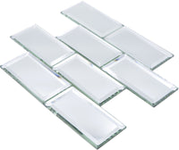 Spiegel Glas Rechteck Mosaikfliese 298 x 298 mm Mirror Plätttli