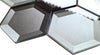 Spiegel Grau Mix Hexagon Glas Mosaikfliese 3D Plättli