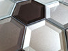 Spiegel Grau Mix Hexagon Glas Mosaikfliese Glänzend