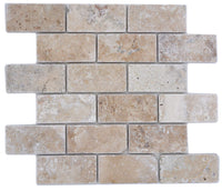 Splitface Beige Matt Travertin Mosaikfliese