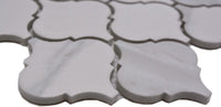St. Moritz Weiss Marmor Optik Arabesque Mosaikfliese Laternenform