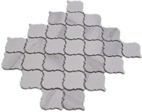 St. Moritz Weiss Plättli Arabesque Mosaikfliese Laternenform