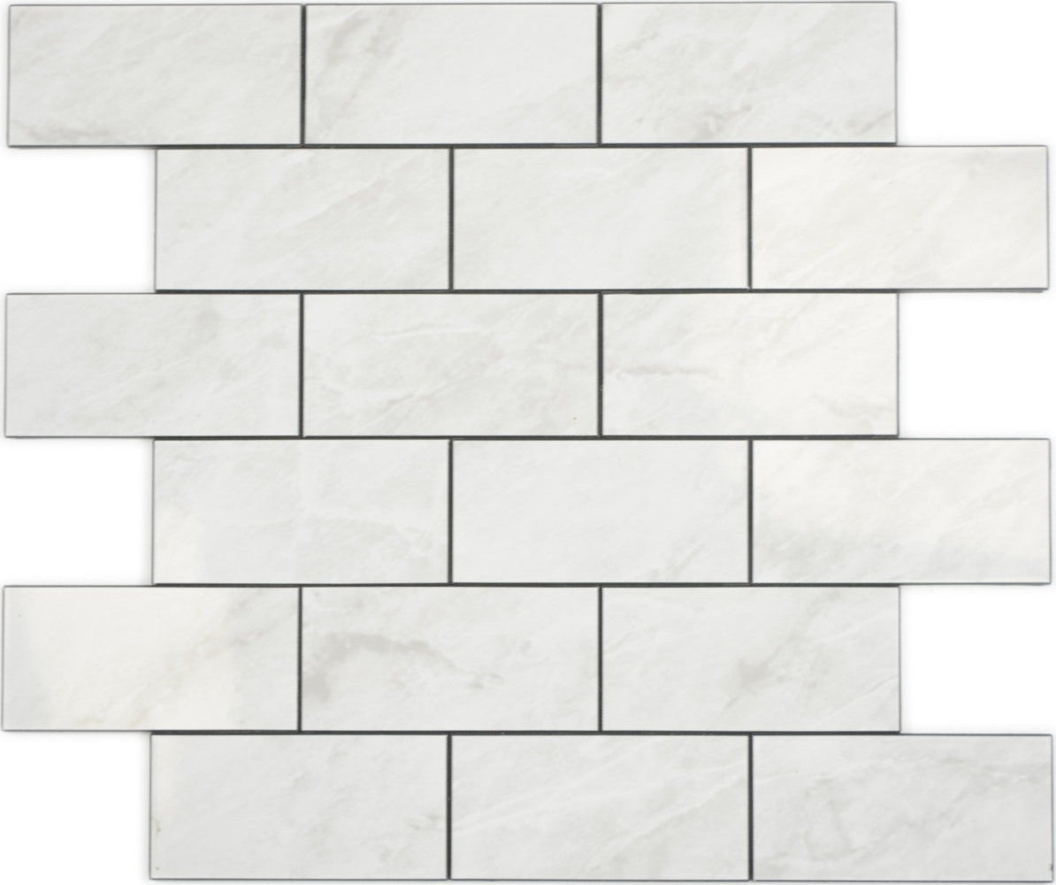 Steinoptik Ziegel Plättli Weiss Selbstklebend