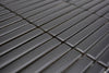 Stick Bamboo Matt Schwarz Mosaik Fliesen